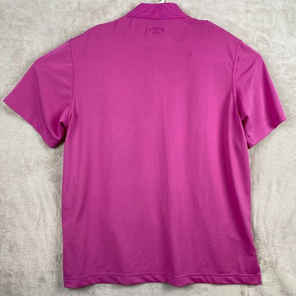 Humane Society of Rome Polo Shirt Large Pink Monterey Club with Bank Logo on Sle - Picture 9 of 9